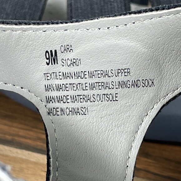 JSport Cara Womens Size 9 Shoes Black Open Toe Lightweight Strappy Wedge Sandals - Picture 12 of 13